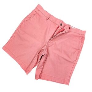 Mizzen+Main Men's 36 Cane Collection Performance Chino Shorts Salmon Pink USA